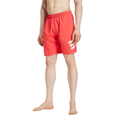 Afbeelding van adidas Sportswear 3 Stripes Zwemshorts Semi lucid red white, Heren, Maat: Small, white