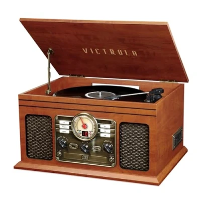 Image de Victrola Classic Chaîne Stéréo 6 in 1 Platine Vinyle Bluetooth Acajou
