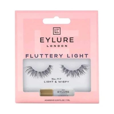 Afbeelding van Eylure Fluttery Light No.117 Strip Lashes (wat textuur nr. 117)