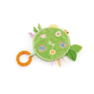 Afbeelding van Trudi Knuffeldoek Met Bijtring Groen 14 Cm