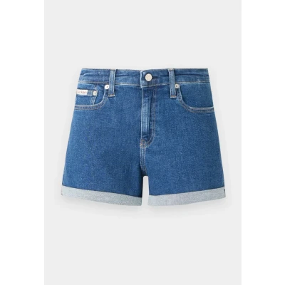 Afbeelding van Calvin Klein Jeans MID RISE Short Jeansshort, Dames, Maat: 24, Denim dark