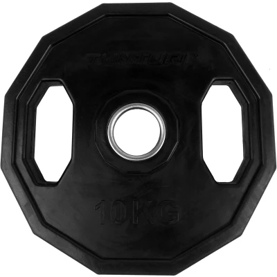 Afbeelding van Tunturi Olympische Halterschijf Halter gewichten 1x 10 kg 50mm Rubber Incl. gratis fitness app
