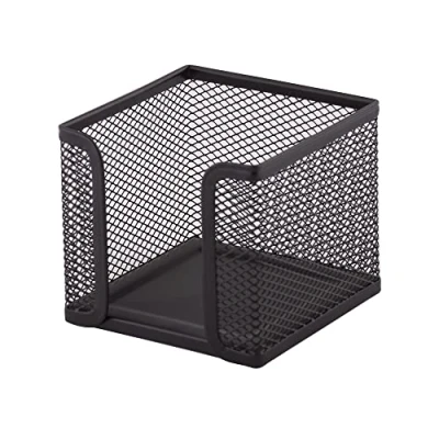 Afbeelding van D.RECT Notitiebox van metaalgaas, zwart, 95 x 80 mm