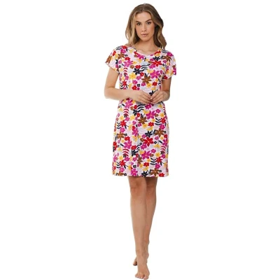 Afbeelding van Dames Nachthemd Rebelle Full Bloom Bio Katoen Bloemen Maat 44