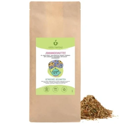 Afbeelding van Infusie van Sint janskruid (500 g), kruidenthee, voorzichtig gedroogd, gesneden, 100% zuiver en natuurlijk