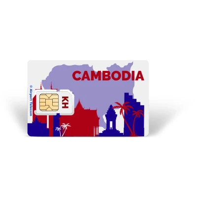 Afbeelding van Simkaart Cambodia Unlimited Data + Onbeperkt Bellen Prepaid Met Snel 4G/5G Internet En Op Reis In Azië Airport Telecom