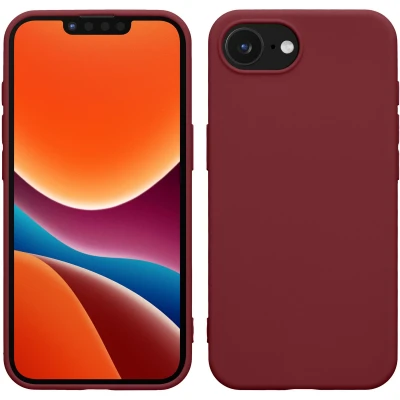 Afbeelding van kwmobile telefoonhoesje geschikt voor Apple iPhone 16e Hoesje smartphone Back cover in bordeaux violet