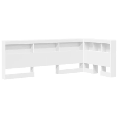 Afbeelding van vidaXL Opberghoofdbord met plank hoofdeinde opslag Wit 75 cm Bewerkt hout