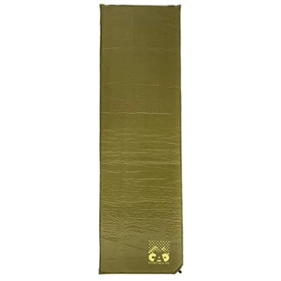 Afbeelding van C.A.O. Zelfopblaasbaar matras van 190T polyester met PVC coating kleur kaki lengte 186 cm breedte 53 hoogte 2,5