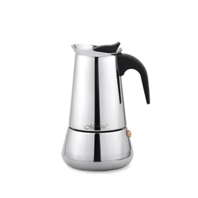 Afbeelding van Italiaanse Koffiepot Feel Maestro MR 1660 4 Zwart Zilverkleurig Roestvrij staal 18/10 200 ml Koppa