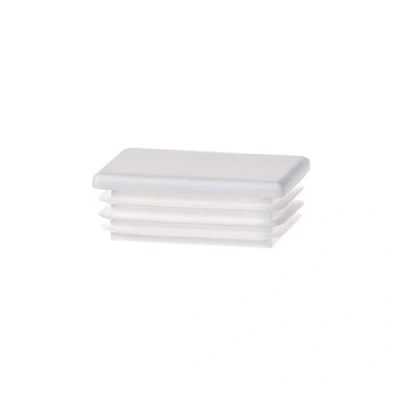 Afbeelding van Stop voor rechthoekige buis, dop 70x30 mm, wit, 5 stuks. Kunststof eindkappen 7x3 cm EMFA®.
