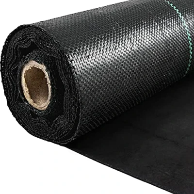 Image de VEVOR Toile de Paillage 1,2x30,5 m Anti Mauvaises Herbes 36,6 ㎡ Géotextile Bâche Jardin PP Haute Perméabilité Densité 5,8 oz Textile Sous couche pour Couverture Sol Jardinage Agriculture Potager