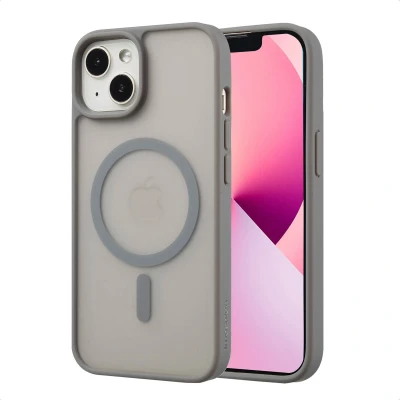 Afbeelding van imoshion Hoesje Geschikt voor iPhone 14 / 13 Color Guard Backcover MagSafe Grijs