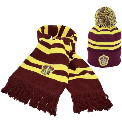 Afbeelding van Harry Potter Gryffindor Crest Bobble Hoed en Sjaal