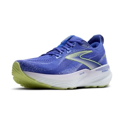 Afbeelding van Brooks Glycerin GTS 22 Hardloopschoenen voor op de weg, Dames, Maat: 40.5, Amparo blue hybrid iris yellow Textiel