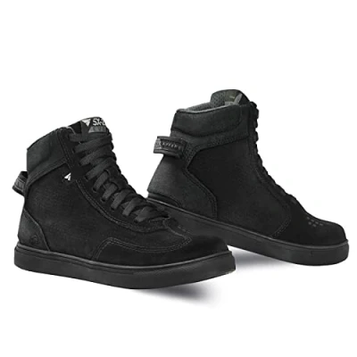 Afbeelding van SHIMA SX 2 EVO LADY motorschoenen voor dames ademend, versterkt leer biker motorlaarzen vrouwen met enkelsteun, anti slip zool, schakelkussen (zwart, 38)