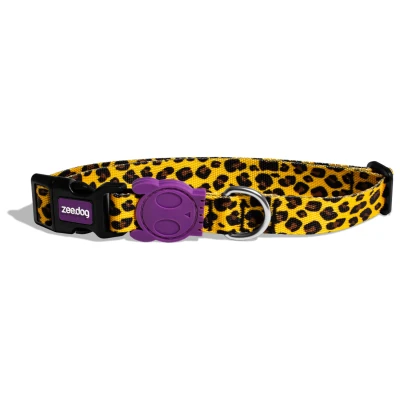 Afbeelding van Zee.Dog Halsband Honey Geel&amp;Zwart Hondenhalsband 45 70x2.5 cm