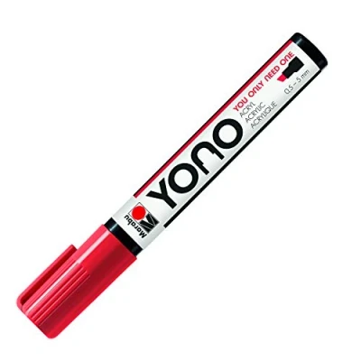 Afbeelding van Marabu YONO 12400102125 veelzijdige acrylmarker met Japanse wigpunt 0,5 5 mm, op waterbasis, lichtecht en waterdicht, voor bijna alle oppervlakken
