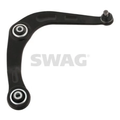 Afbeelding van SWAG 62 92 9427 Draagarm Met lager Vooras rechts, Onder Driehoeksdraagarm Gegoten staal PEUGEOT: 206 Hatchback, SW