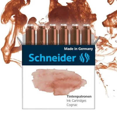 Afbeelding van Schneider inktpatronen pastel Cognac doos 6 stuks S 166107