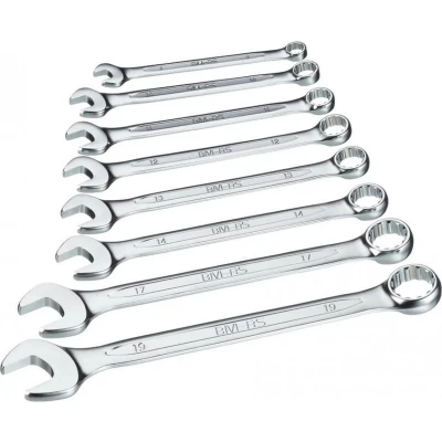 Afbeelding van Brüder Mannesmann M 130 08 DIN Ring steeksleutelset 8 delig 19 mm