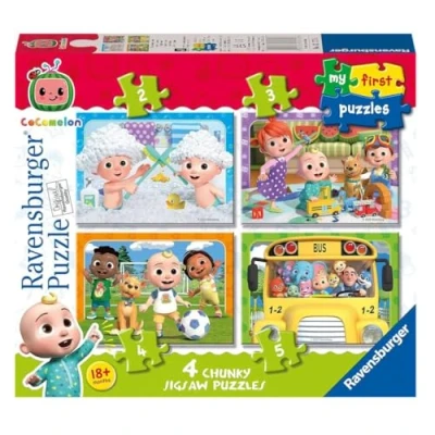 Afbeelding van Ravensburger Puzzel Cocomelon, My First Puzzels, 2 3 4 5 stukjes, aanbevolen leeftijd 18 maanden