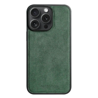 Afbeelding van iPhone 13 Pro Alcantara Case With MagSafe Magnet Midnight Green