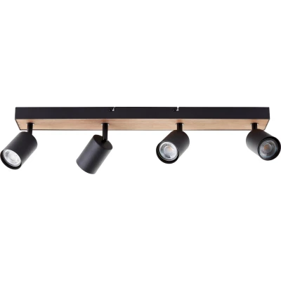 Afbeelding van Brilliant Jello Wood G93071/76 LED plafondspot GU10 4.5 W Hout, Zwart