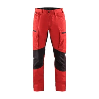 Afbeelding van Blaklader Service werkbroek met stretch 1459 1845 Rood/Zwart C58