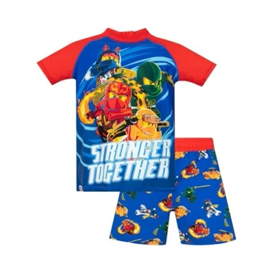Afbeelding van LEGO Ninjago Badpak voor jongens, Ninja zwempak kostuum, officiële goederen, Blauw