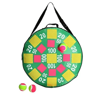 Afbeelding van BS Toys Velcro Darts Dartbord Werpspel Dartspel Kinderen Speelgoed 6 Jaar 50 X 10 cm Buitenspeelgoed Cadeau kind