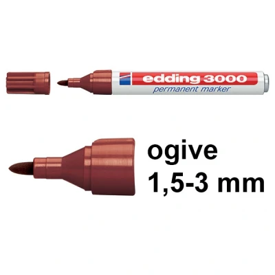 Image de Edding 3000 marqueur permanent (1,5 3 mm ogive) marron