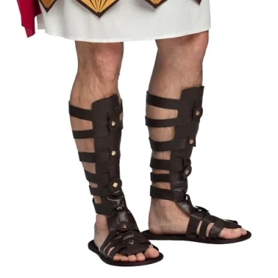 Afbeelding van Boland Sandalen Roman Julius (M/L) One size Volwassenen Unisex Griekse en Romeinse Oudheid Gladiator Carnaval Themafeest Cosplay
