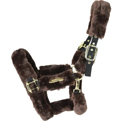 Afbeelding van Kentucky Horsewear Sheepskin Shipping Halter Bruin Cob