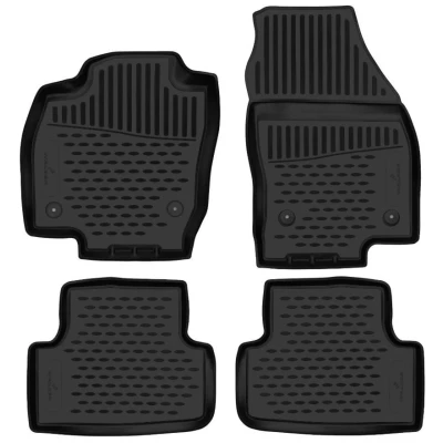 Afbeelding van WALSER XTR 75183 Vloermatset Rubber voor en achter Zwart Op maat gemaakt