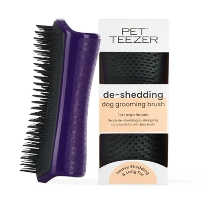 Image de Pet Teezer, Brosse de toilettage pour chien Violet/gris