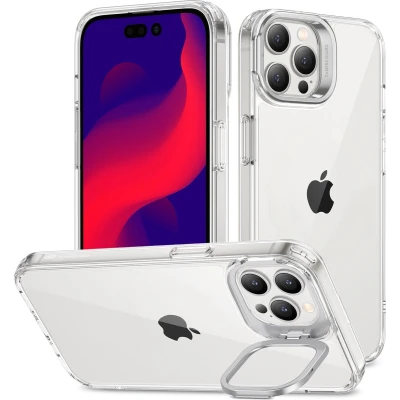 Afbeelding van ESR Classic Kickstand Telefoonhoesje geschikt voor Apple iPhone 14 Pro Max Hardcase Backcover Hoesje + Standaard Transparant