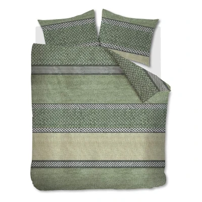 Afbeelding van Snoozing Doreen Flanel Dekbedovertrek Tweepersoons 200x200/220 cm Groen