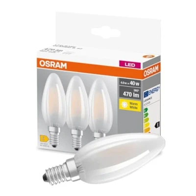 Image de Osram 4058075819375 Ampoule LED Verre 4,00 W E14 Blanc 3 pièces