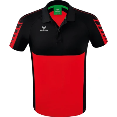Afbeelding van Six Wings polo rood/zwart / M