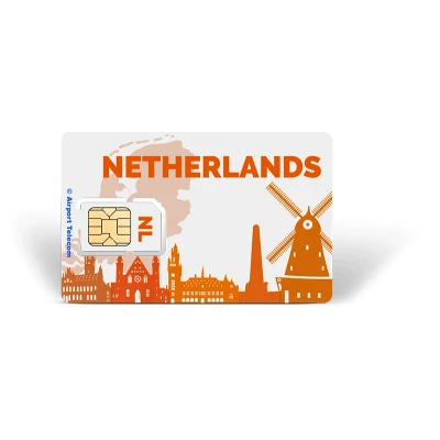 Afbeelding van eSIM Nederland Unlimited 30 Dagen Data Prepaid Met Snel 4G/5G Internet En Bellen Op Reis In Europa Airport Telecom