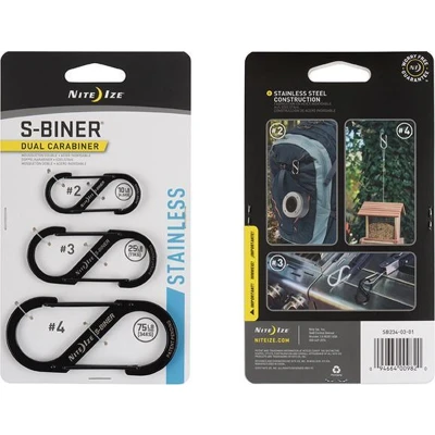 Afbeelding van Nite Ize S Biner Karabijnhaak 3 Pack Zwart