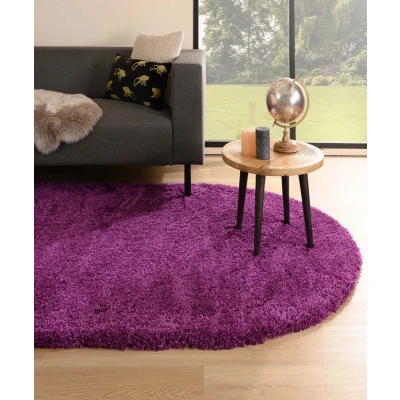 Afbeelding van Ovaal Hoogpolig Tapijt/Vloerkleed Cozy Shaggy Paars 240x340 Cm