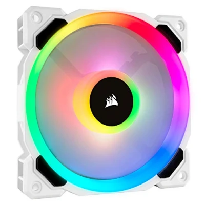 Image de CORSAIR LL Series LL120 RGB Dual Light Loop Ventilateur châssis 120 mm blanc bleu jaune rouge vert orange violet