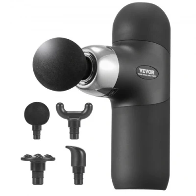 Image de VEVOR Mini pistolet de massage tissus profonds masseur muscle percussion 4 têtes