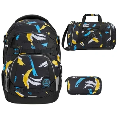 Afbeelding van Coocazoo MATE 3 delige schoolrugzak met sporttas en etui, Crazy Artnight
