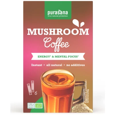 Afbeelding van Purasana Instant Mushroom Coffee 18GR
