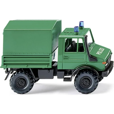 Afbeelding van Wiking 037404 H0 Vrachtwagen Mercedes Benz Unimog U 1700 Polizei