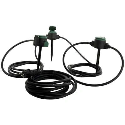 Afbeelding van REV 0017103512 Stroom Verlengkabel 16 A Zwart, Groen 10 m H07RN F 3G 1,5 mm²
