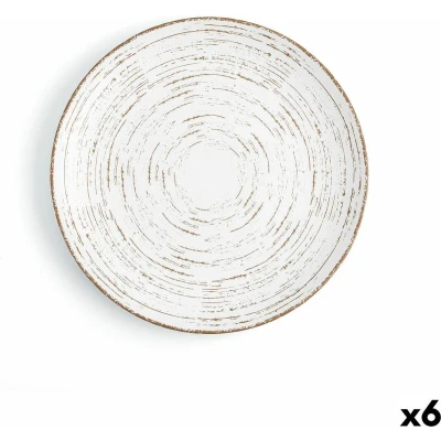 Afbeelding van Eetbord Ariane Tornado White Tweekleurig Keramisch Ø 27 cm (6 Stuks)